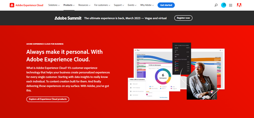 Adobe Experience Cloud Website Homepage
