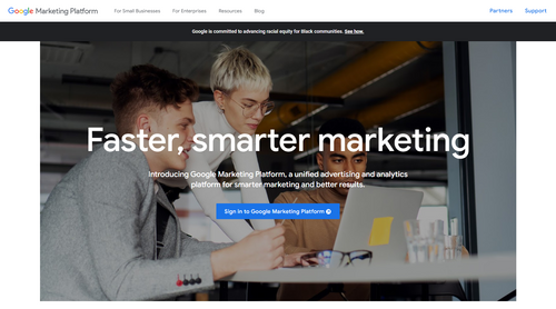 Google Marketing Platform Website Homepage